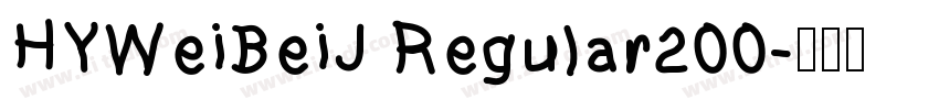 HYWeiBeiJ Regular200字体转换